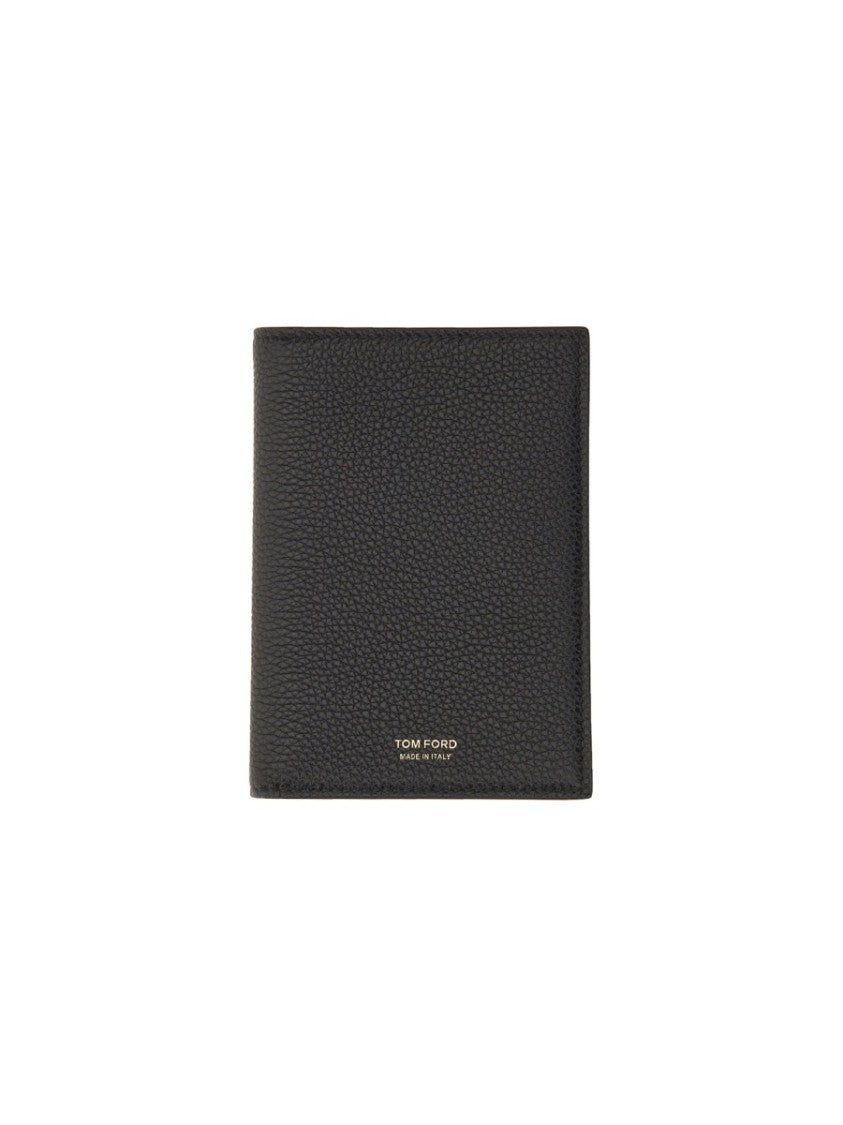 Tom Ford Passport Holder With Textured Calf Leather Finish