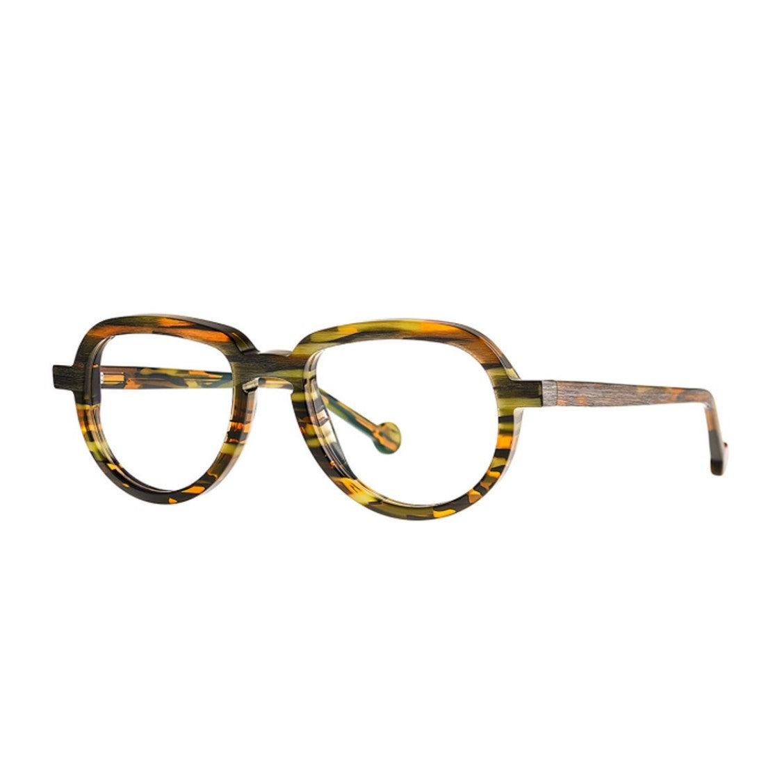 Theo Eyewear Green Kori Bustard Acetate Phantos Sunglasses