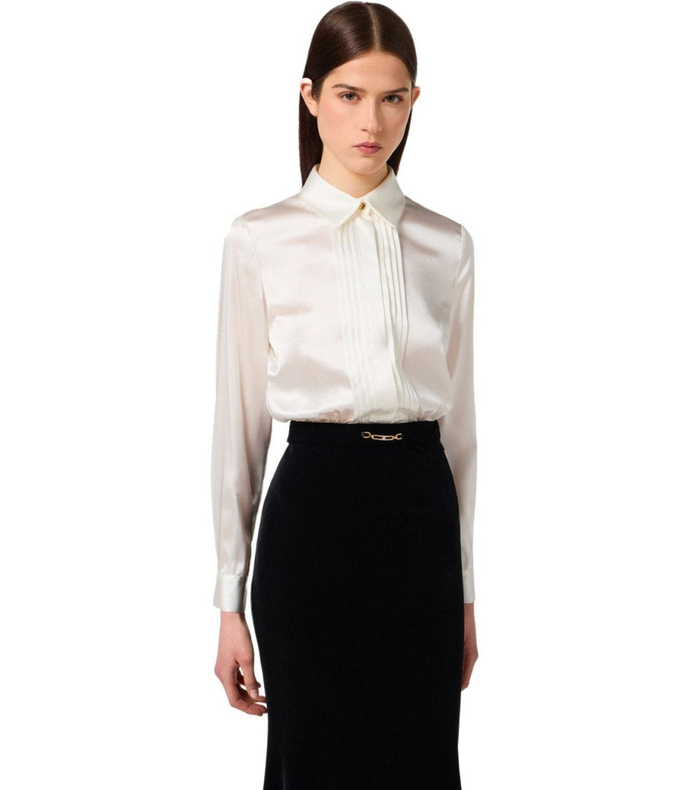 Elisabetta Franchi Red Carpet Ivory And Black Dress