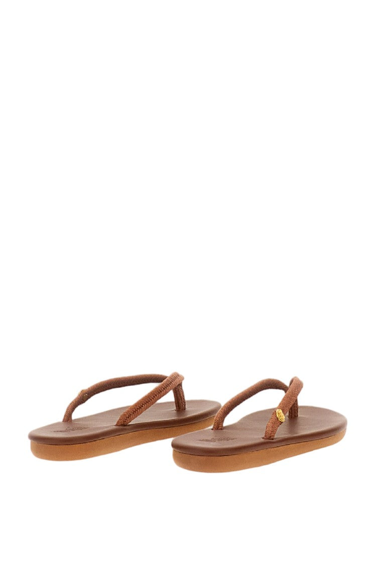 Ancient Greek Sandals Tan Saionara Rope Leather Flip Flops