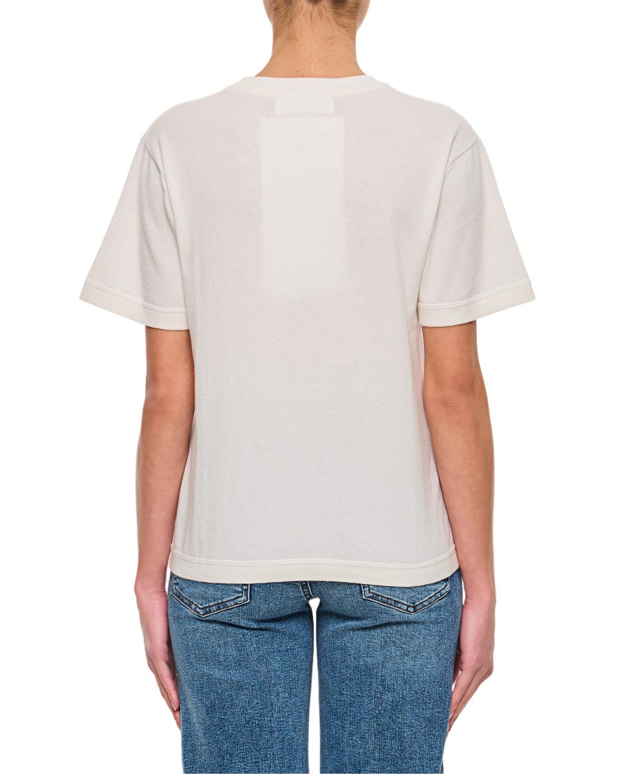 Extreme Cashmere Cotton-Cashmere Blend T-Shirt With Striped Hem Detail