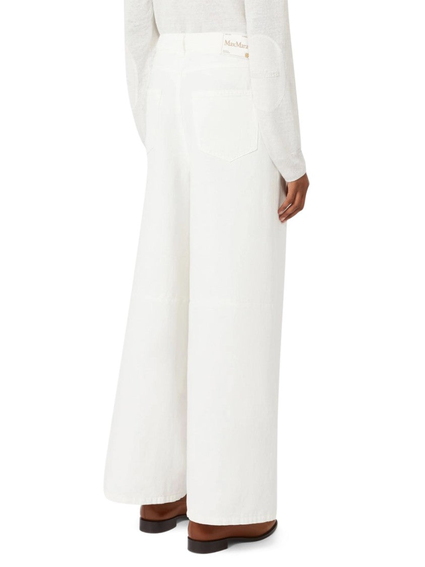 Max Mara Wide-Leg Trousers With High Waist And Front Pleats