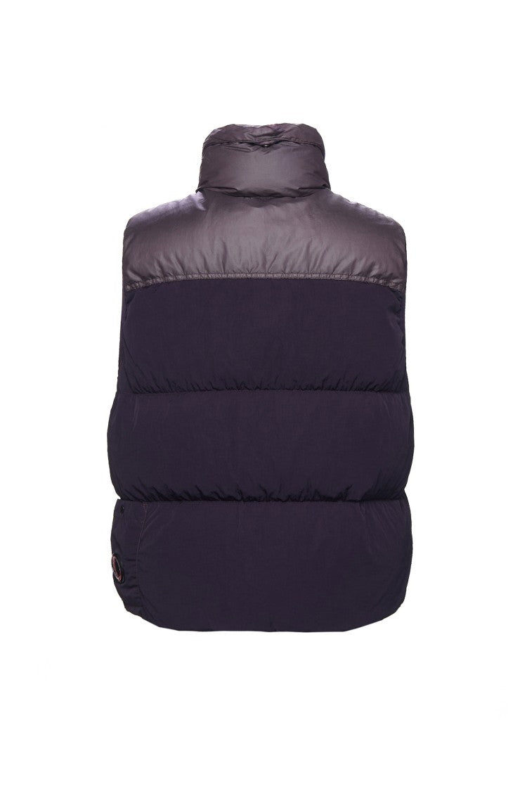 C.P. Company Quilted Padded Vest With High Collar And Zipper Closure