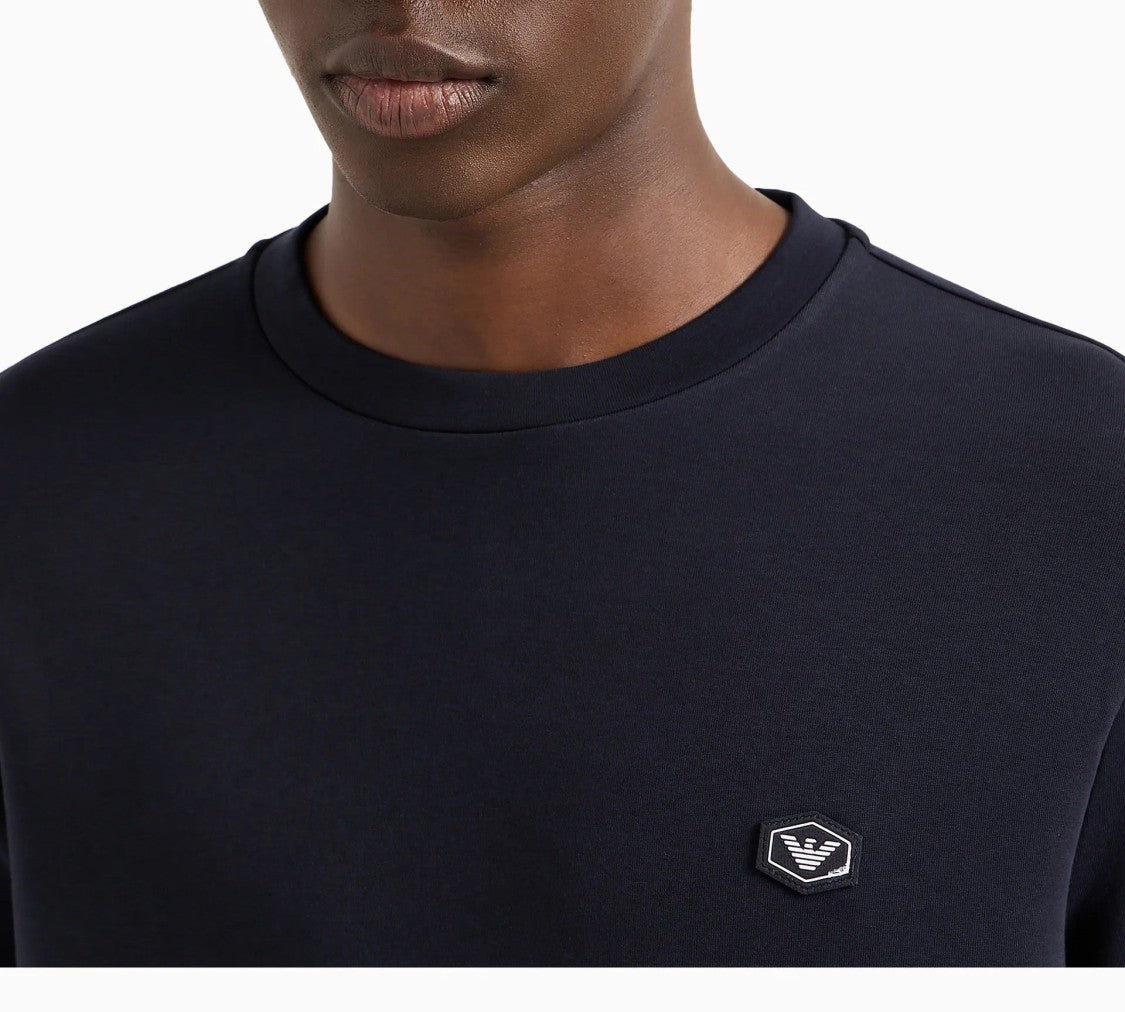 Emporio Armani Double Jersey Fabric Crew Neck Sweatshirt