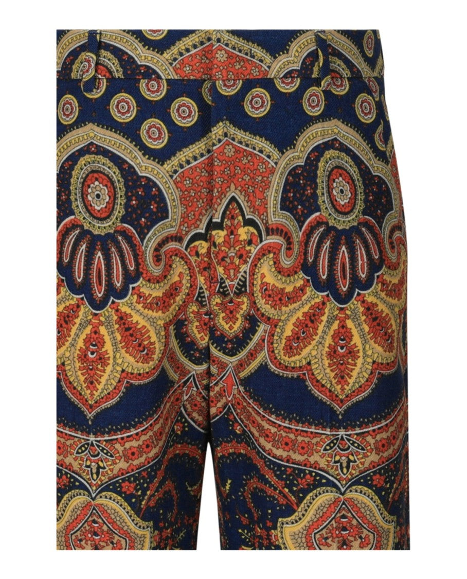 Valentino Voyage Imaginaire Paisley Wide-Leg Pants