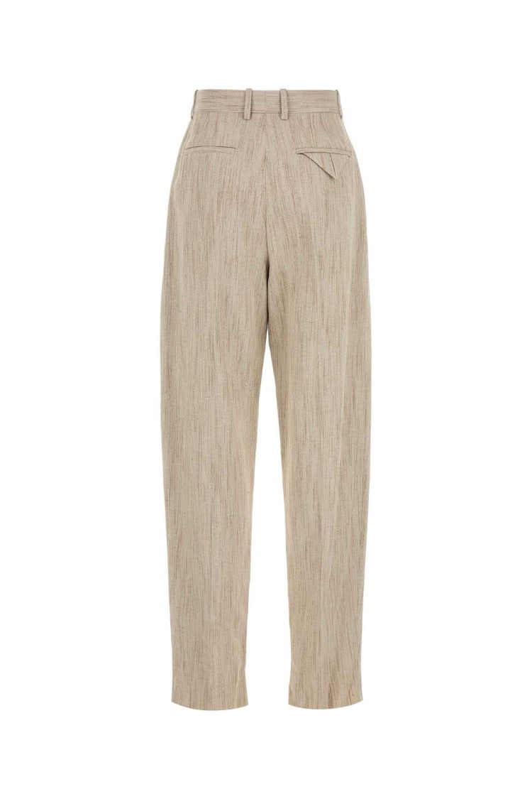 Bottega Veneta Melange Beige Viscosa Blend Pant