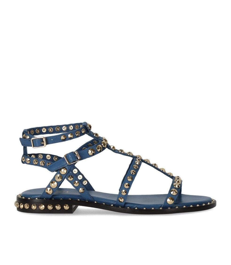 Ash Precious Blue Flat Sandal