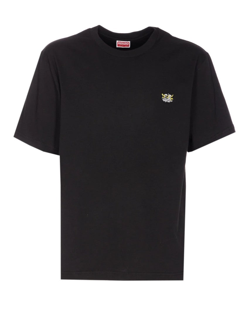 Kenzo Black Wild Tiger Cotton T-Shirt