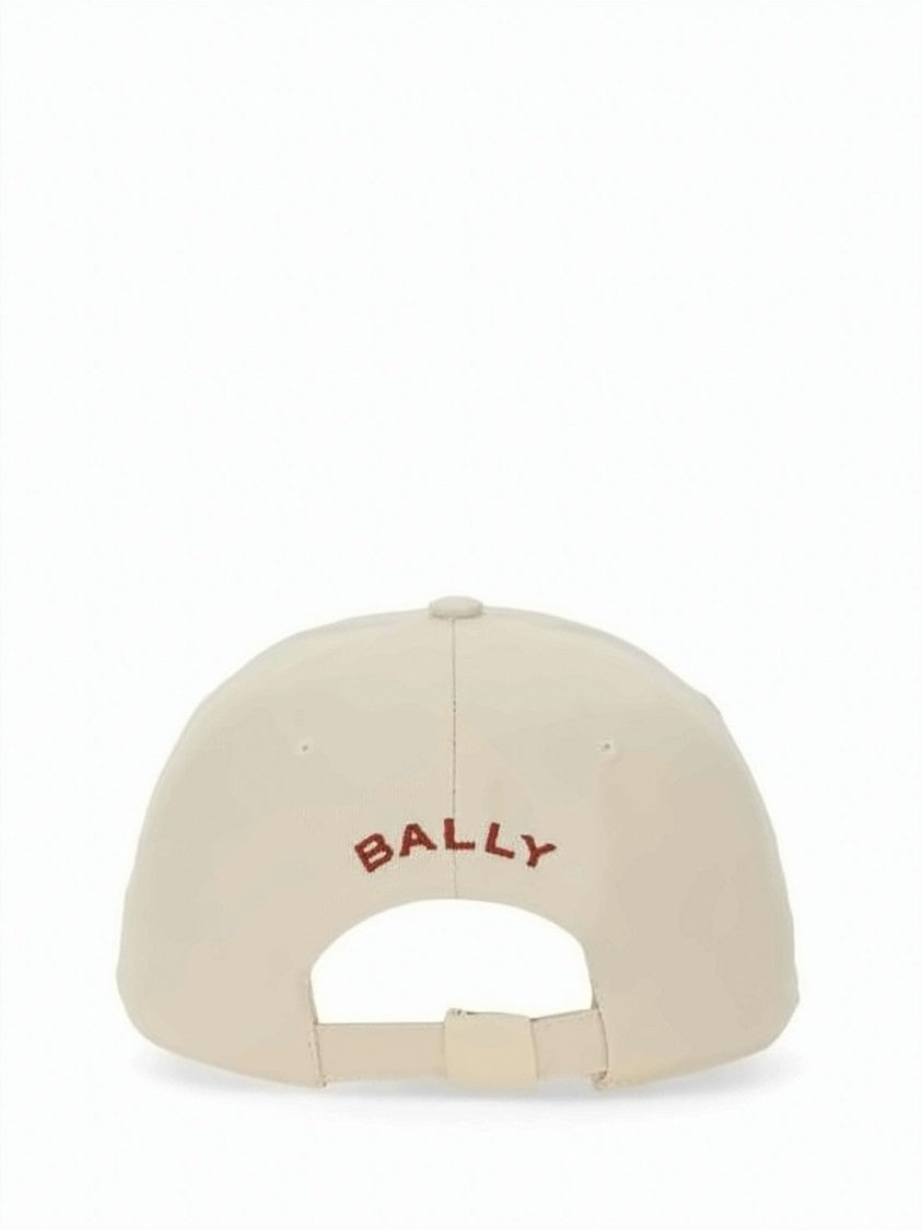 Bally Structured Cotton Cap With Curved Brim And Embroidered Design