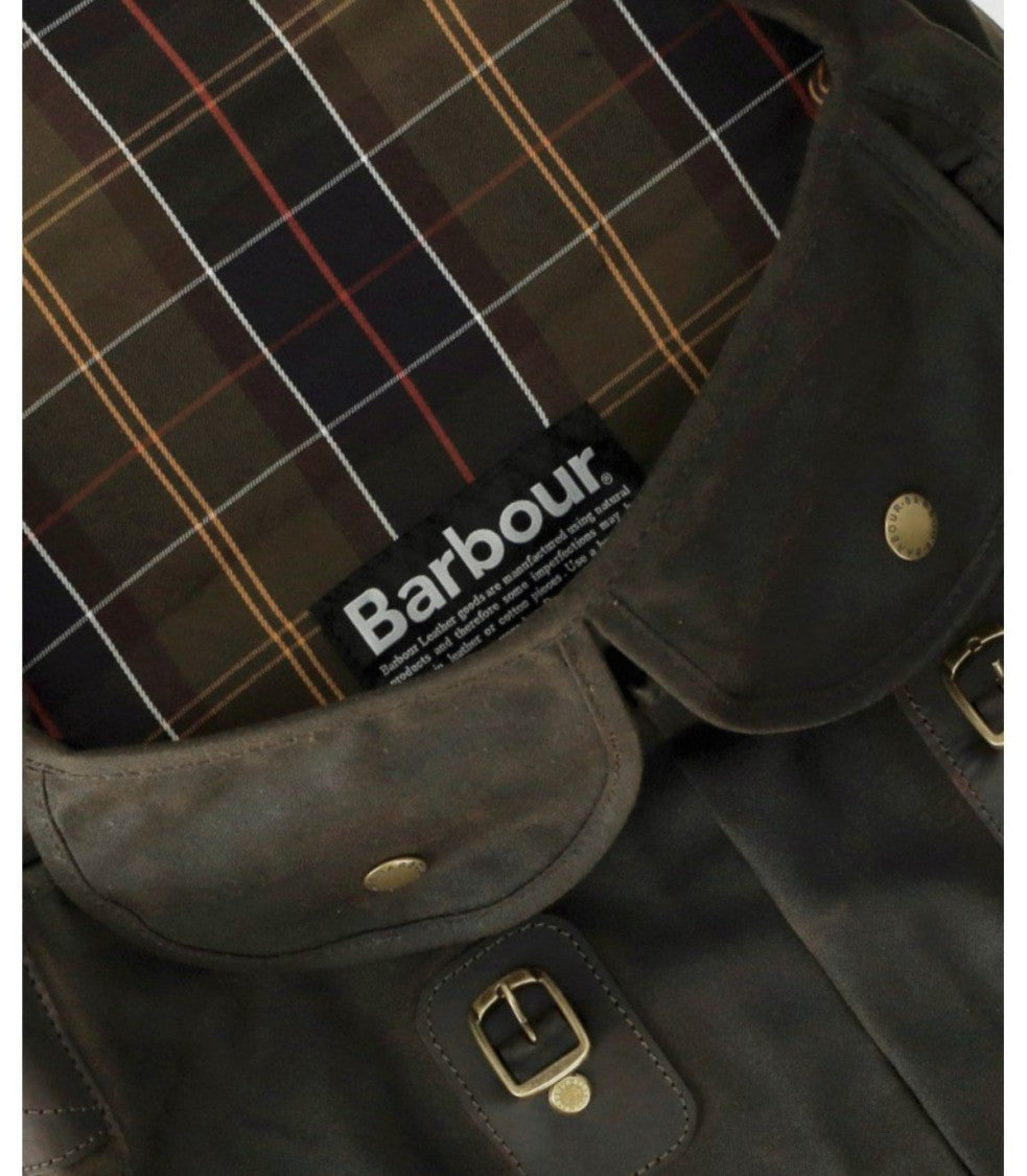 Barbour Tarras Wax Olive Green Crossbody Bag