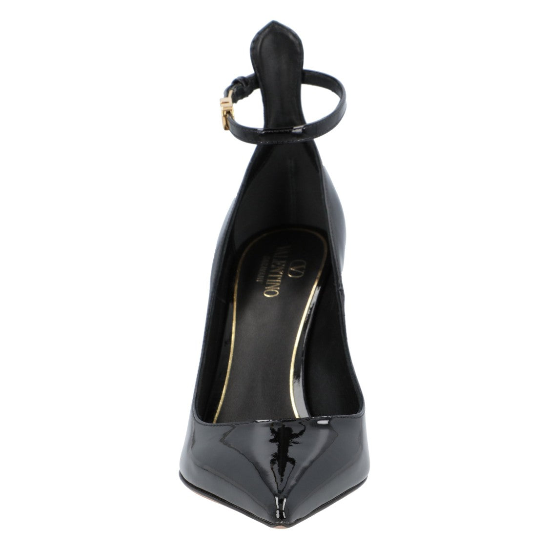 Valentino Tan-Go Patent Leather Pump 100Mm Black