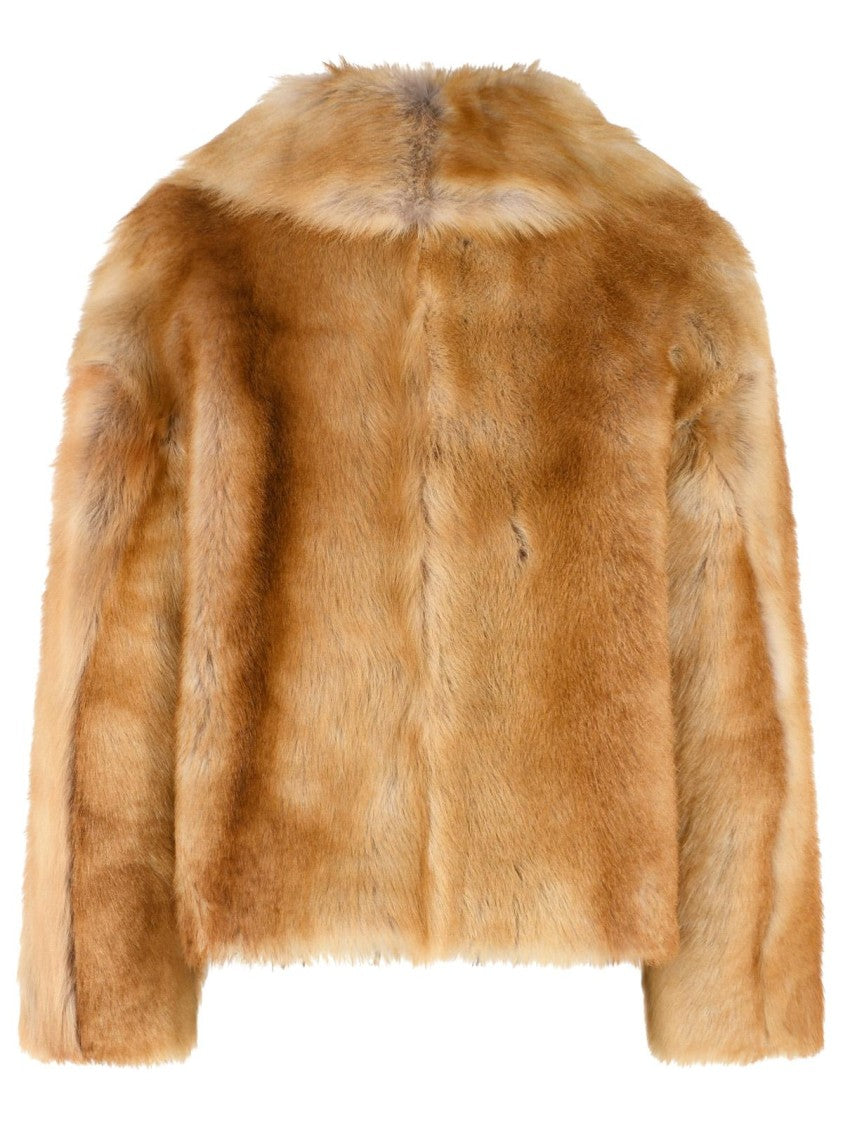 Salvatore Santoro Brown Sheepskin Fur Short Jacket