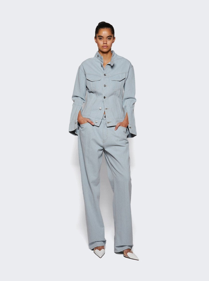 Victoria Beckham Kick Pocket Boyfriend Jean Light Azul