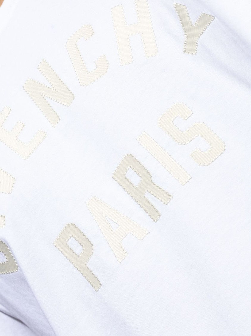 Givenchy Relaxed Fit White T-Shirt With Embroidered Logo