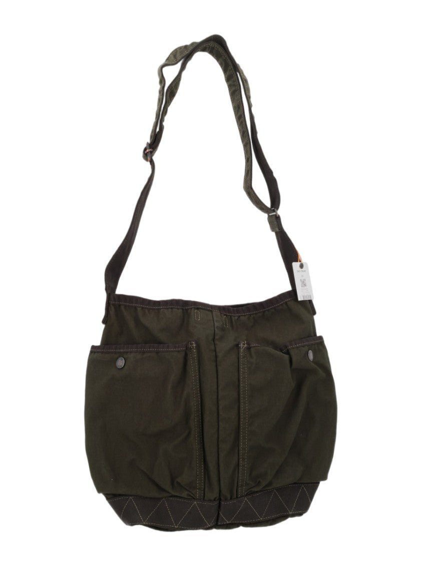 Porter-Yoshida & Co. Green Nylon-Cotton Multi-Pocket Shoulder Bag