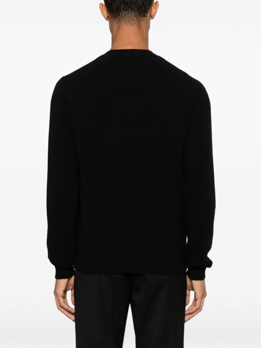 Tom Ford Classic Crewneck Sweater In Soft Black Cashmere Blend