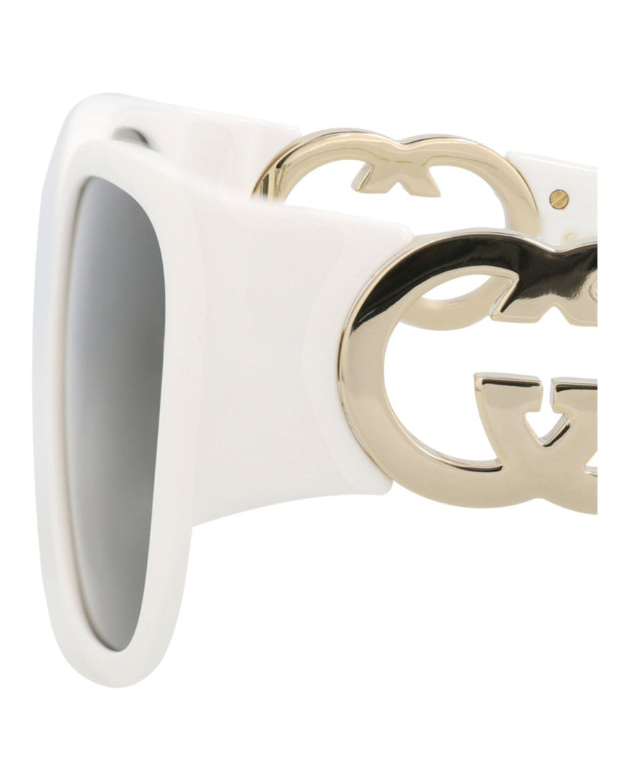 Gucci Cat Eye-Frame Injection Sunglasses With Gold-Tone Logo Accents