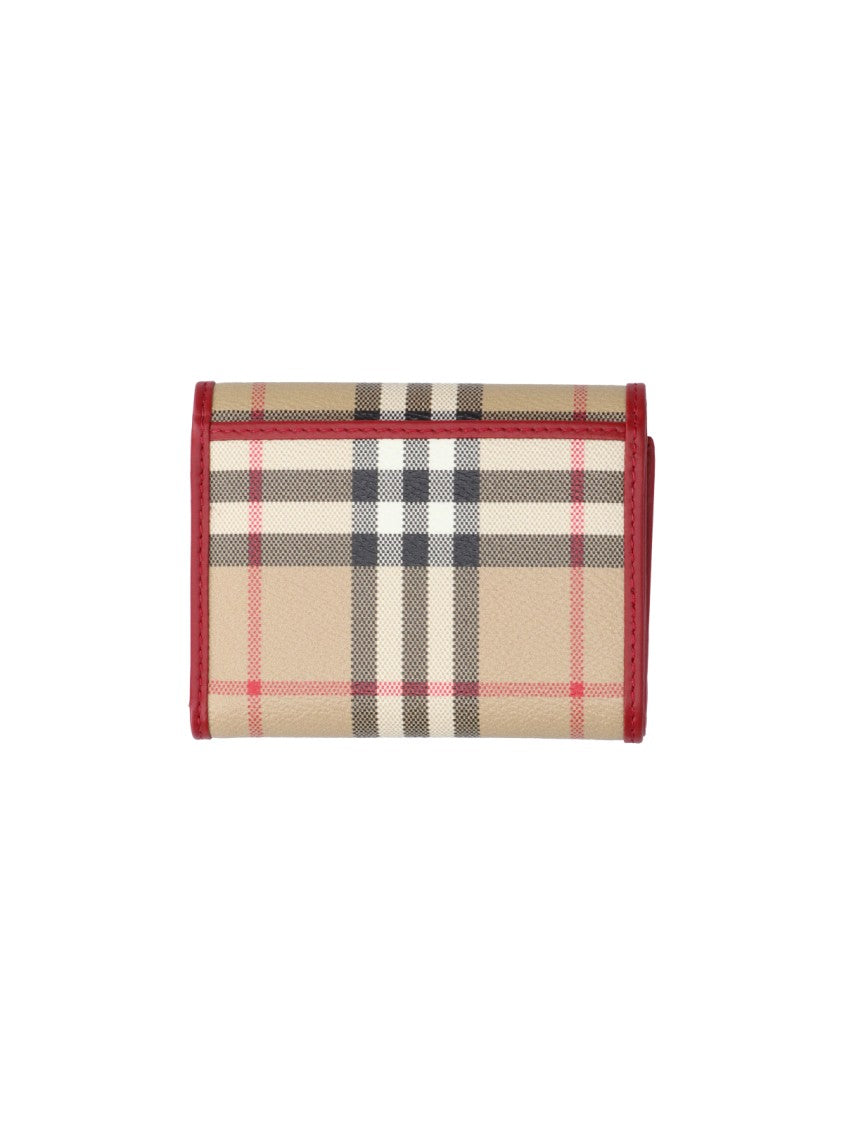 Burberry Multicolor Check Pattern Fabric Wallet