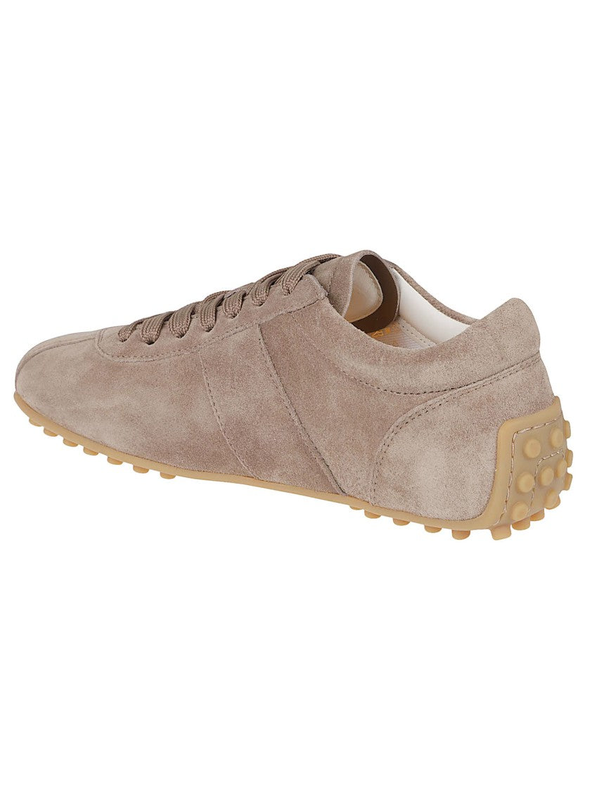 Tod's Suede Low-Profile Sneakers With Tonal Stitching