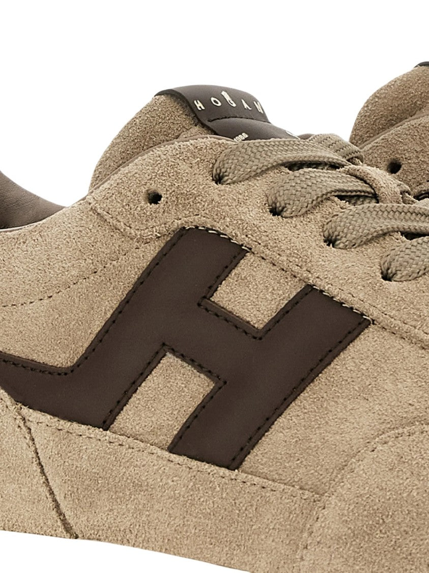 Hogan Suede Minimalist Logo Athletic Sneakers