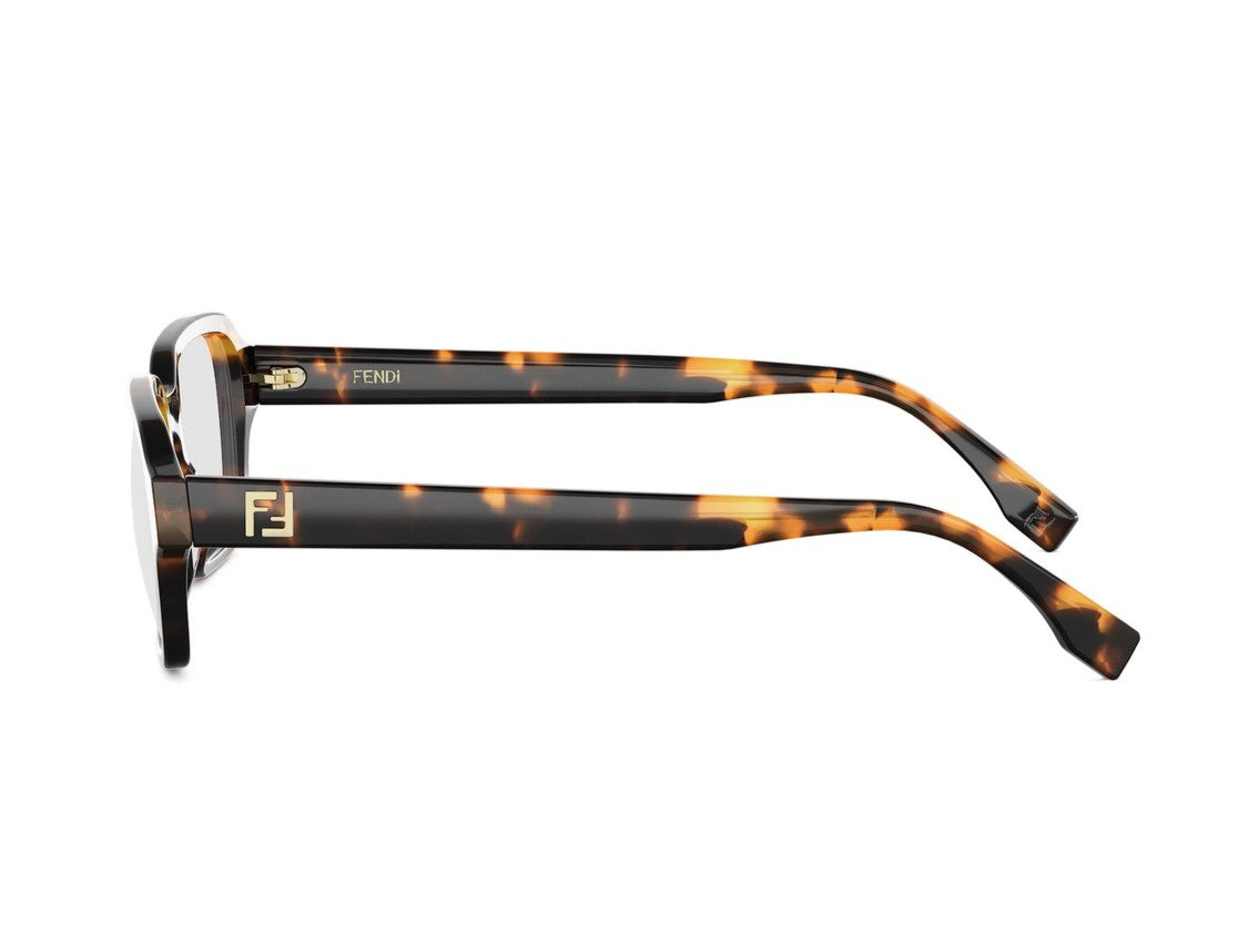 Fendi Fe50139i Oversized Square Tortoiseshell Eyeglasses