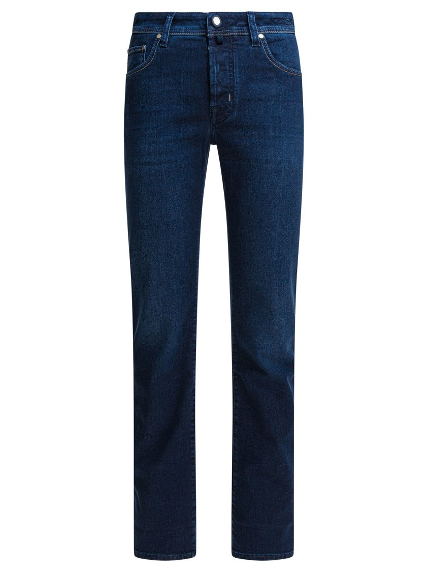 Jacob Cohen Deep Indigo Blue Straight-Leg Jeans