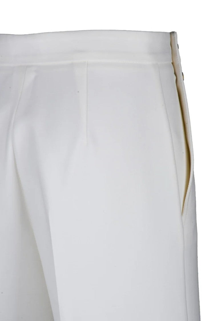 Max Mara Polonia High-Waisted Trousers - White
