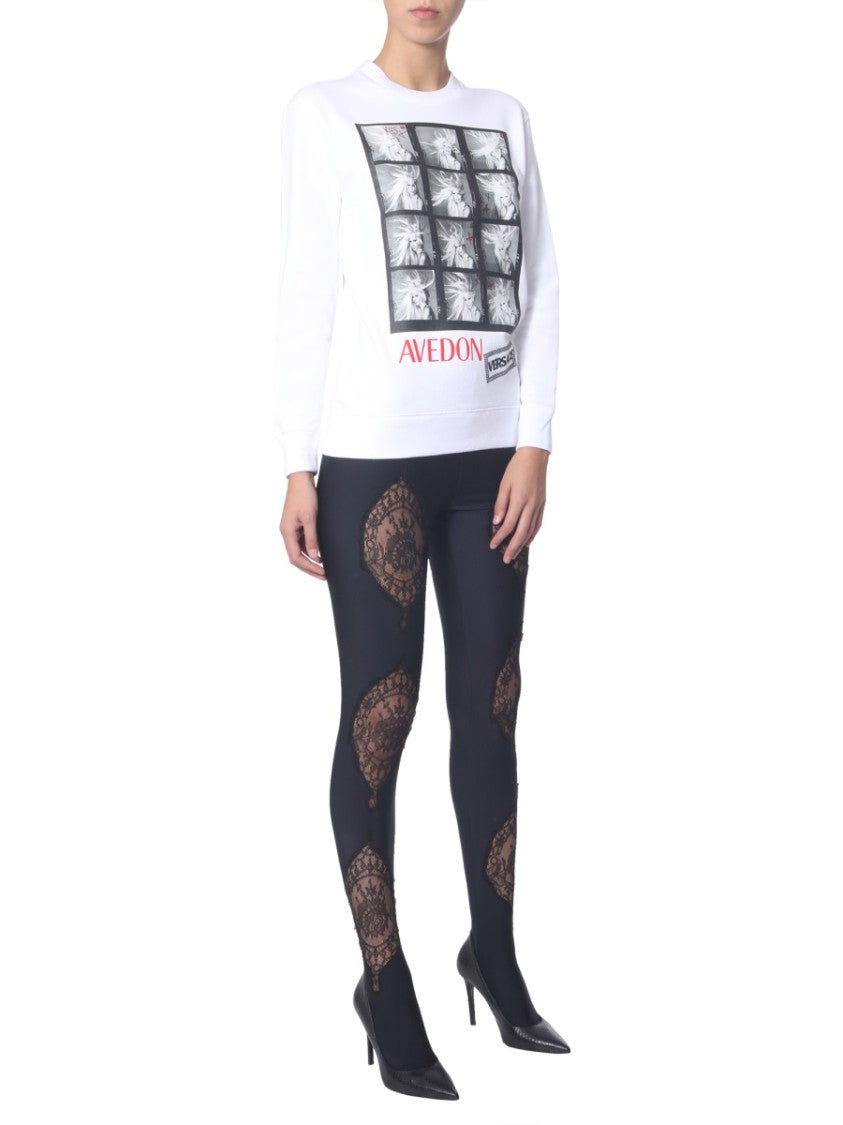 Versace Photographic Print Crew Neck Sweatshirt