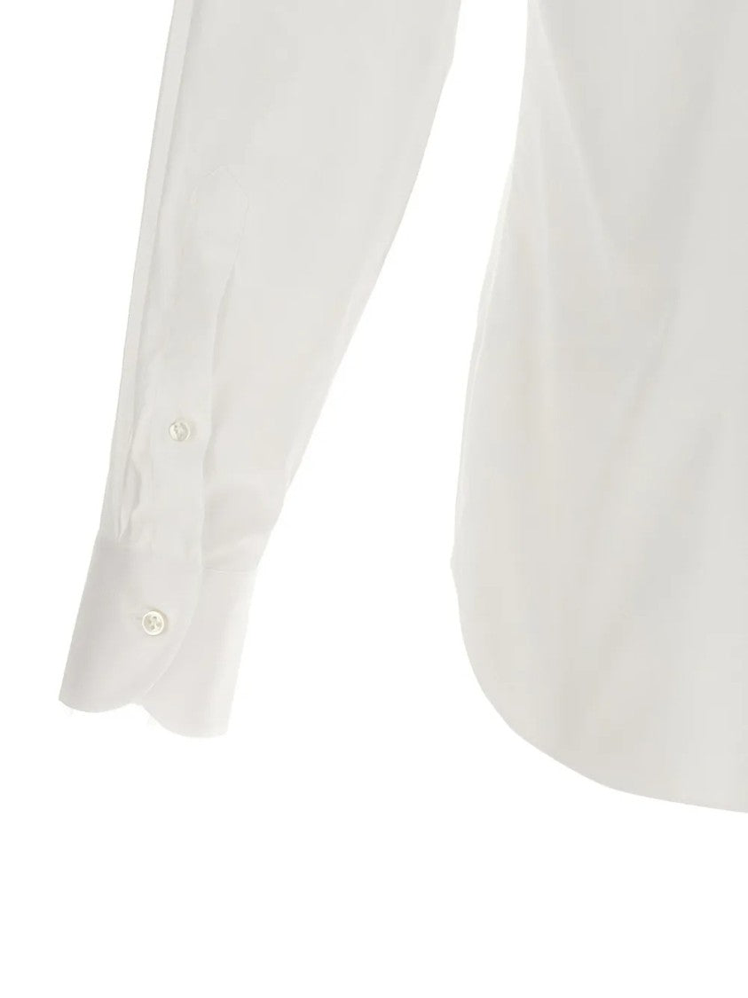 Borriello Napoli Refined White Long-Sleeve Shirt With Tailored Fit