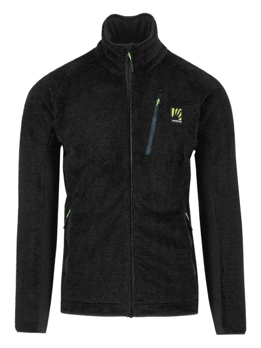Karpos Black Vertice Fleece Jacket With Contoured Collar