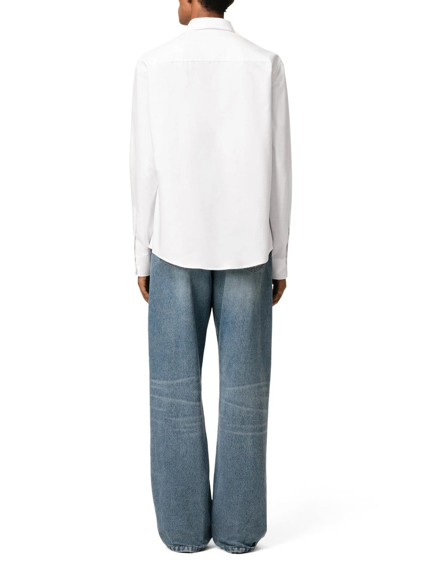 Ami Classic Button-Down Shirt With Heart Logo