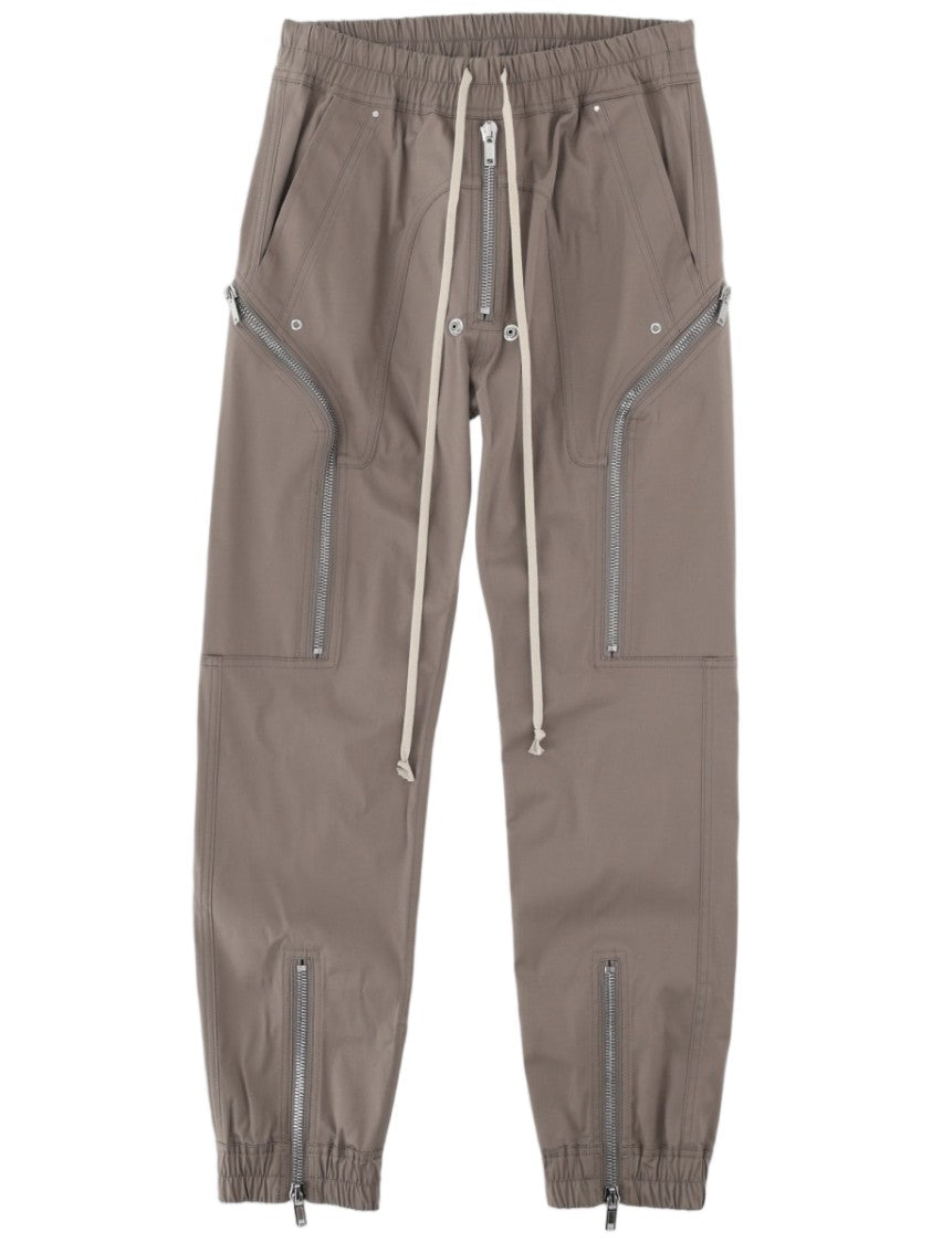 Rick Owens Heizer Cargo Pants With Elastic Waistband And Zippered Pockets