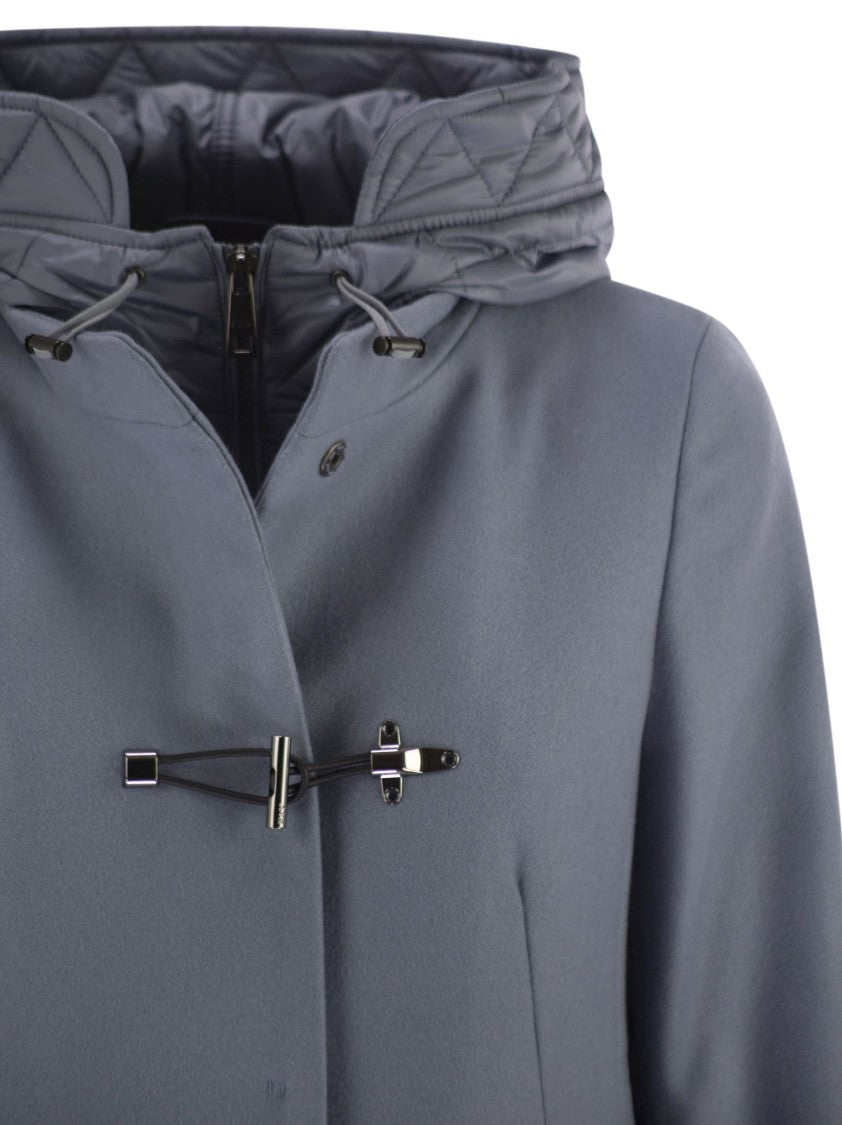 Fay Toggle Coat In Wool Cloth