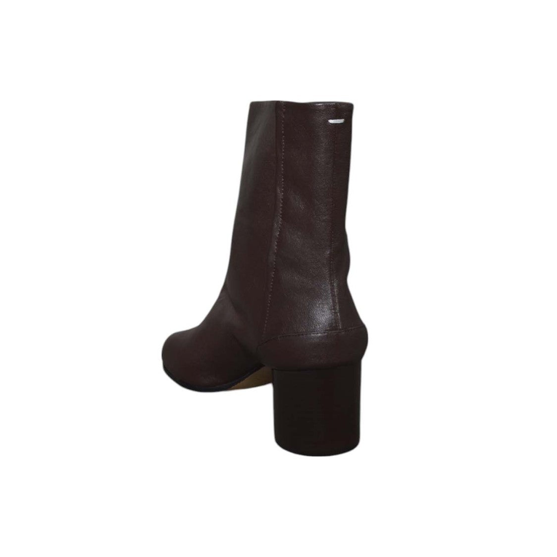 Maison Margiela Split-Toe Dark Brown Leather Mid-Calf Boots