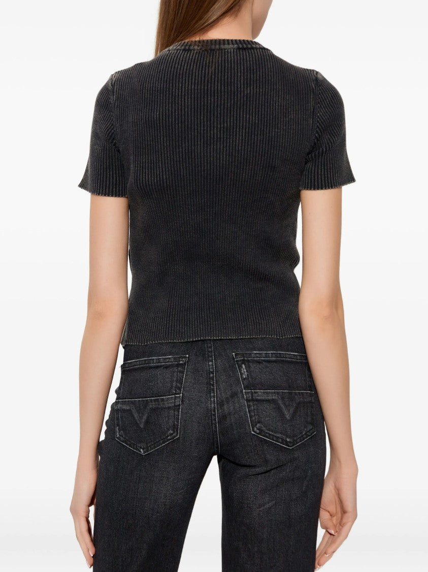 Diesel Black M Anchor A Ribbed Top