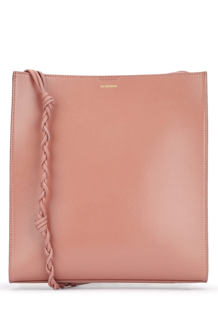 Jil Sander Minimalist Leather Shoulder Bag With Braided Strap