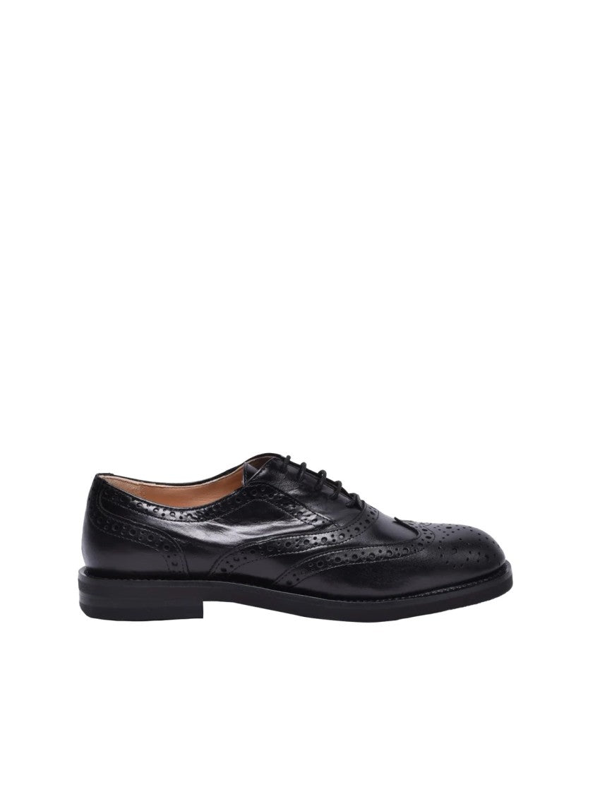 Giancarlo Abbigliamento Black Leather Rubber Men's Oxford Shoes