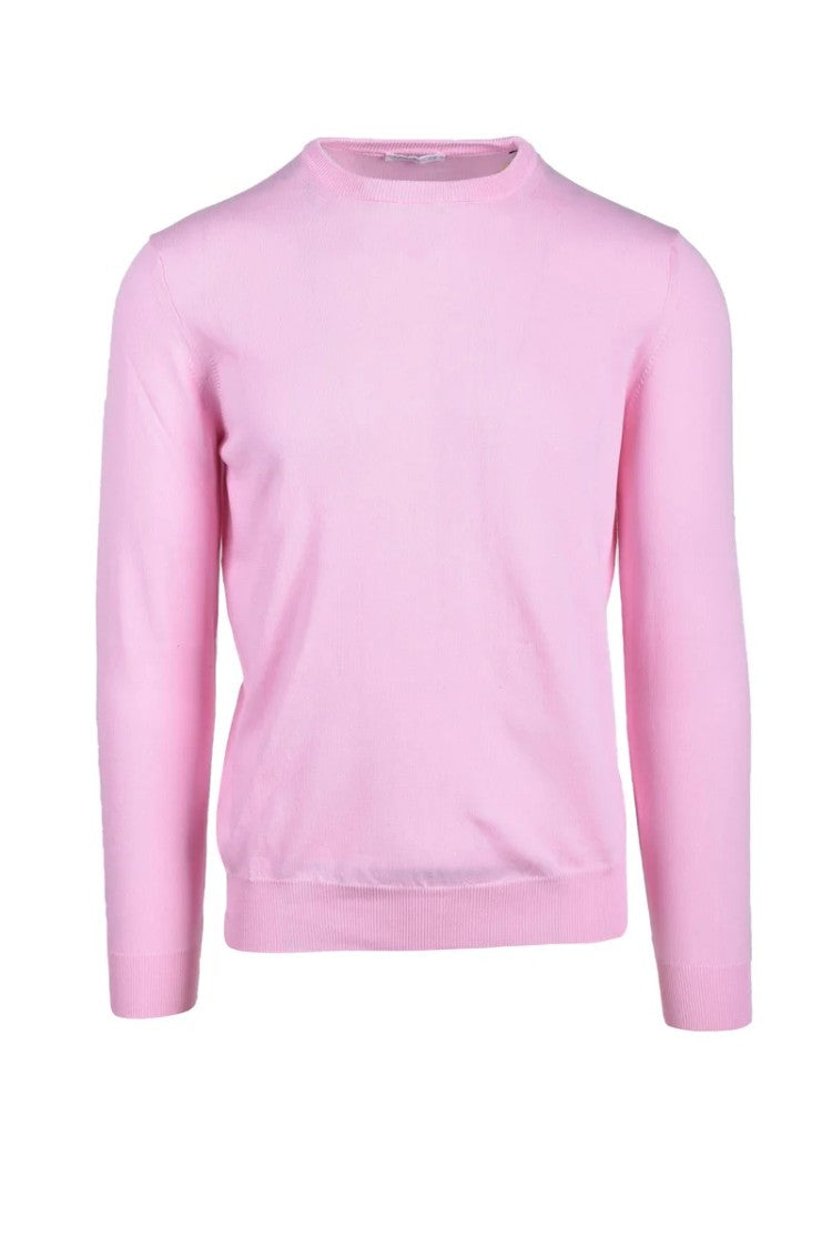 Manipur Pink Elbow-Patch Cotton Sweater