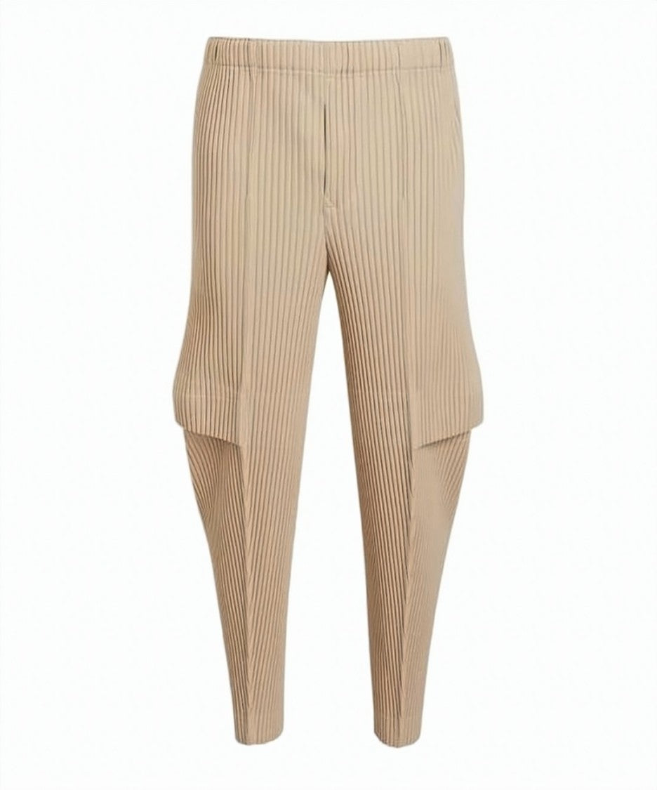 Homme Plissé Issey Miyake Architectural Pleated Pants With Tapered Fit