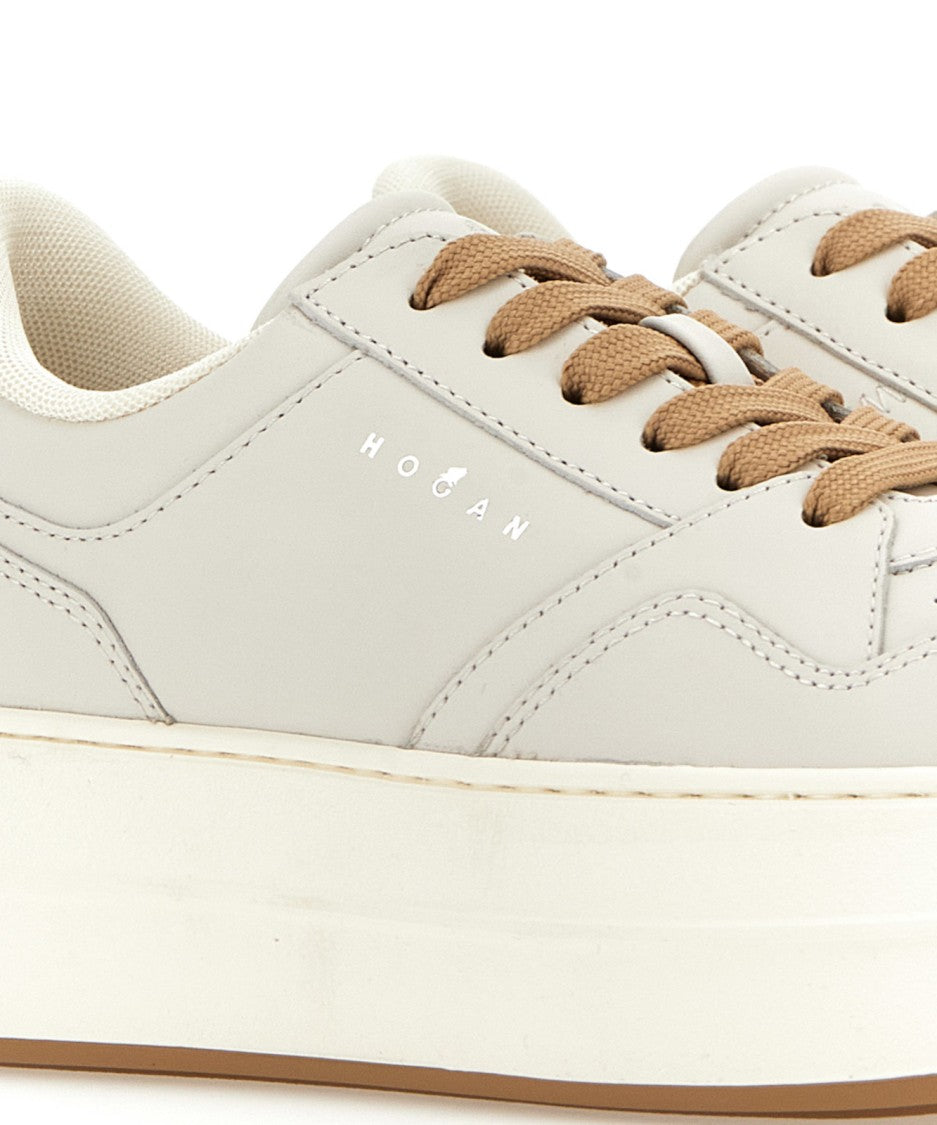 Hogan Platform Sneakers With Perforated Detailing