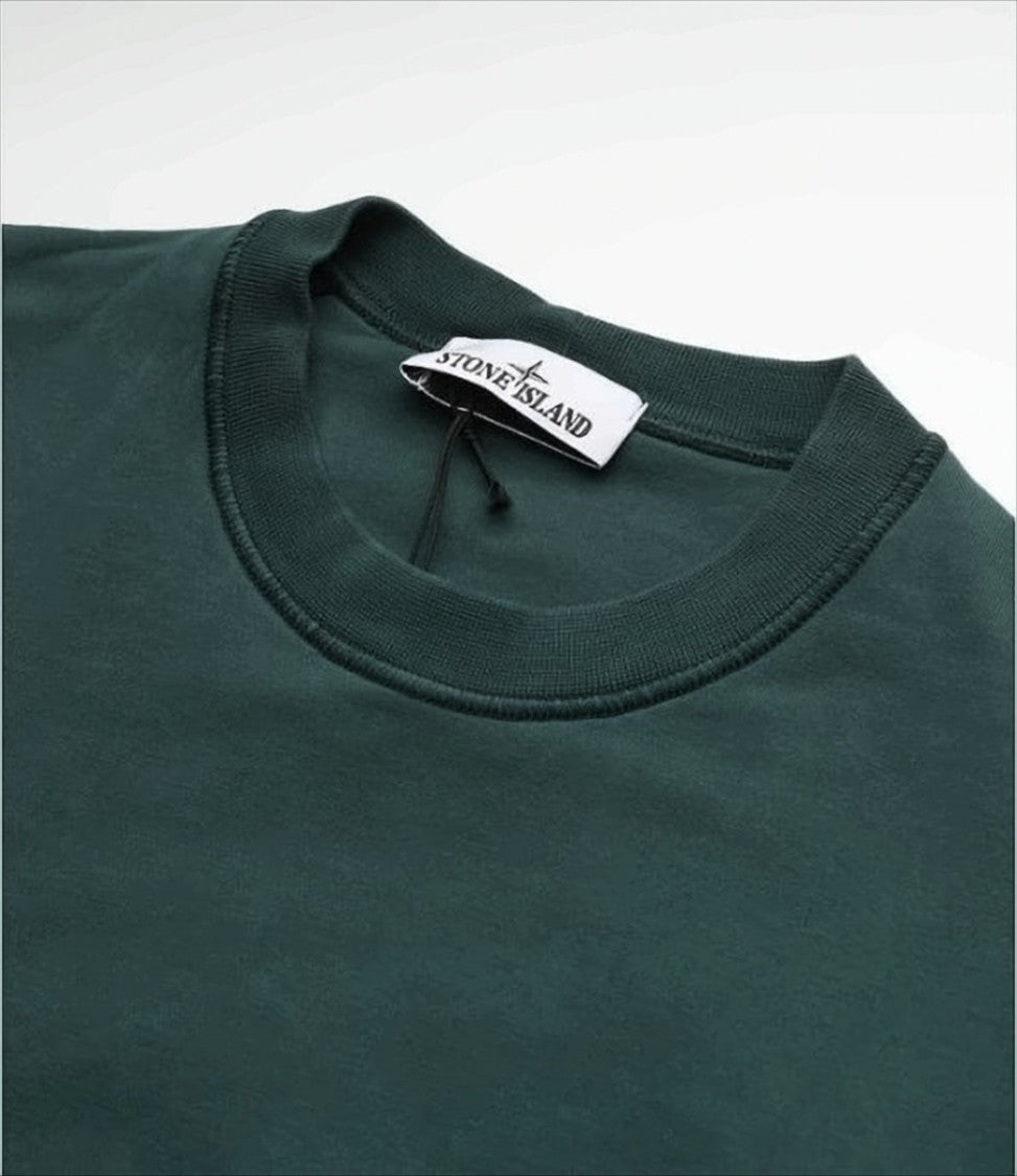 Stone Island Deep Green Long-Sleeve Crewneck Sweatshirt