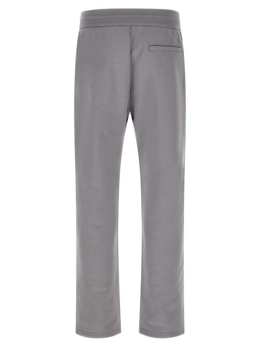 Kiton Gauze Cotton Tracksuit With Contrast Bands And Embroidered Logo
