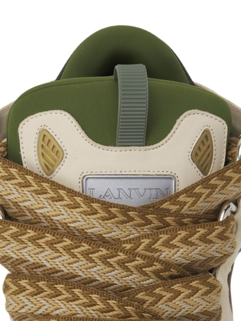 Lanvin Low-Top Sneakers With Dynamic Panel Design And Textured Finish