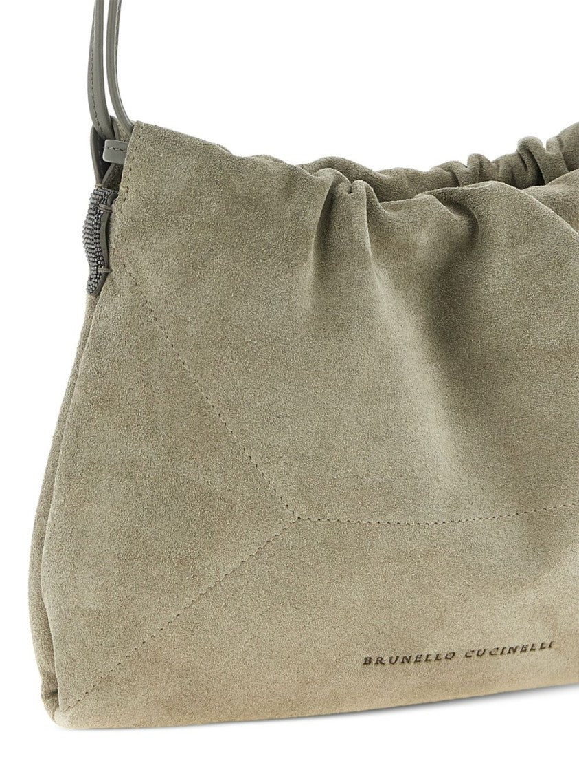 Brunello Cucinelli Soft Calf Leather Shoulder Bag