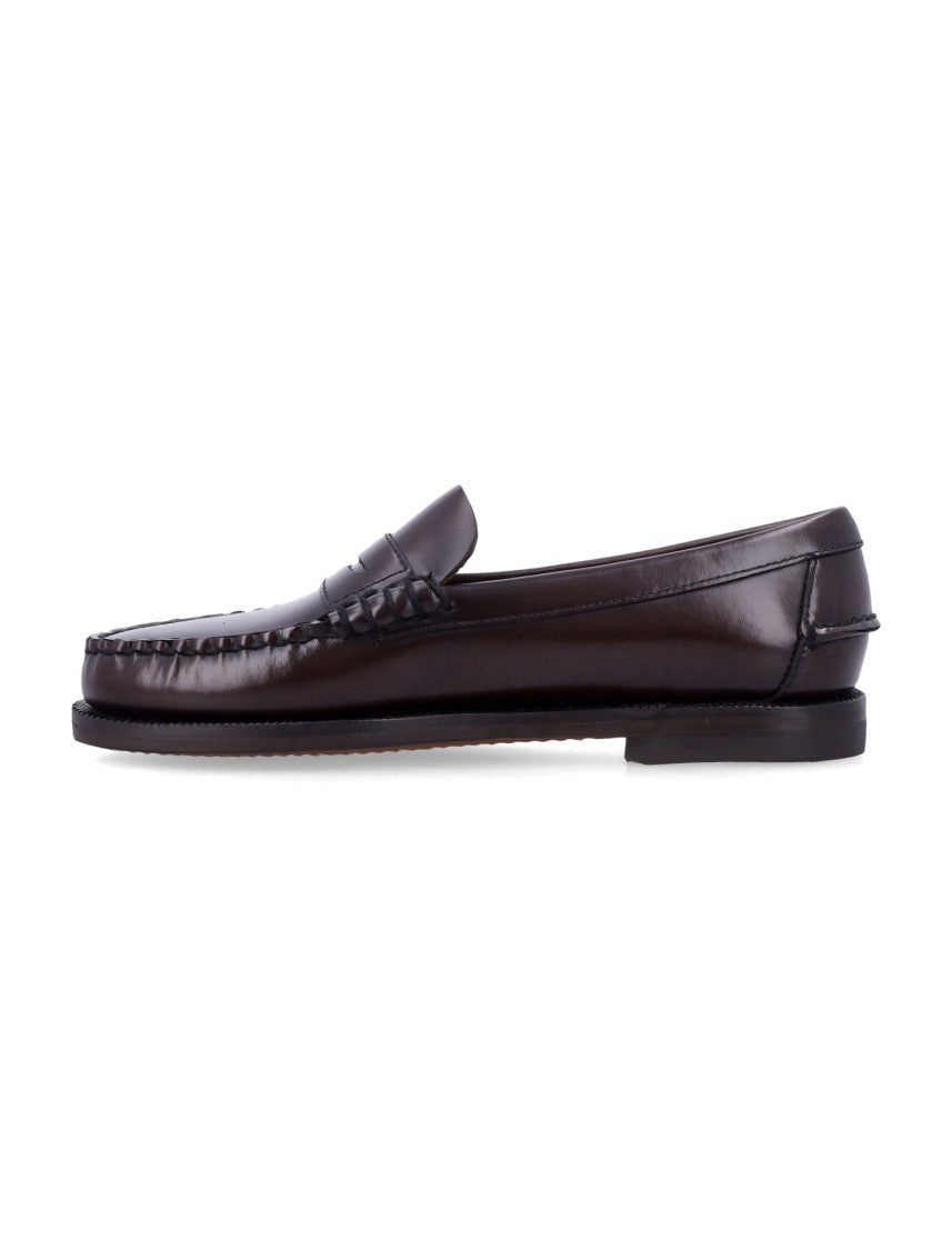 Sebago Black Classic Dan Polished Leather Penny Loafer