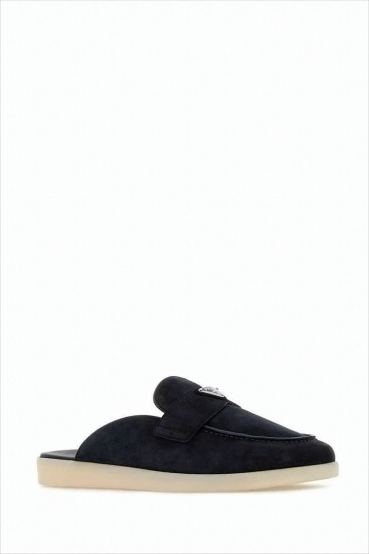 Prada Calf Leather Mule With Subtle Strap Detail