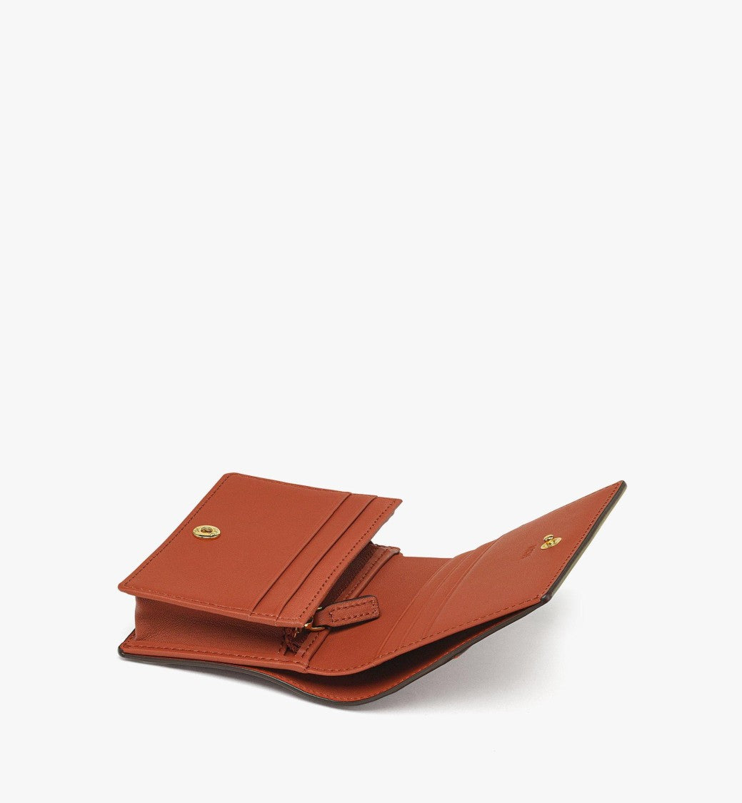 Mcm Quilted Mini Wallet In Spanish Calfskin