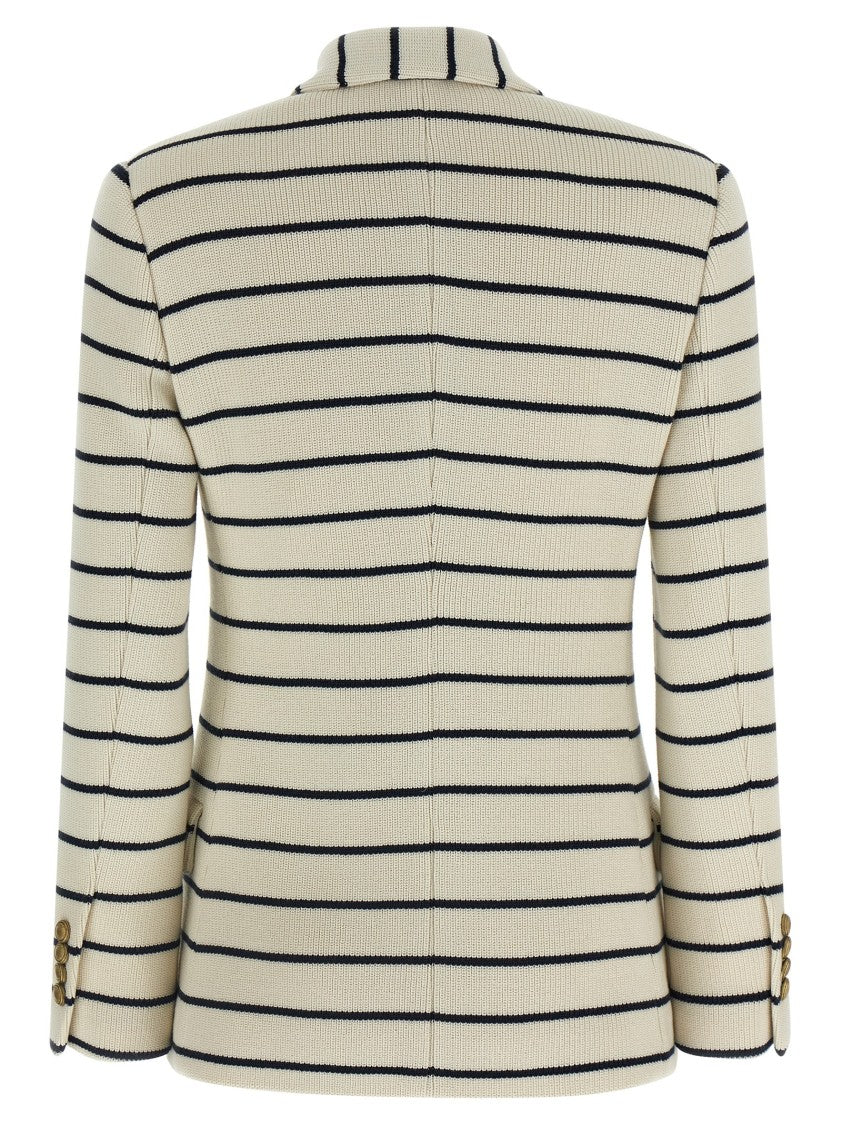 Brunello Cucinelli Striped Sweater Blazer