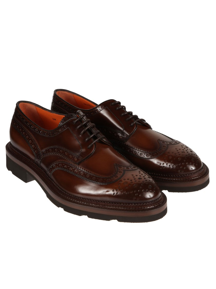 Santoni Emil Derbies Calf Leather Derby Shoes