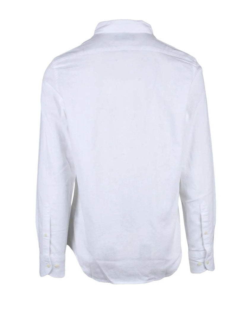 La Martina White Cotton Linen Shirt